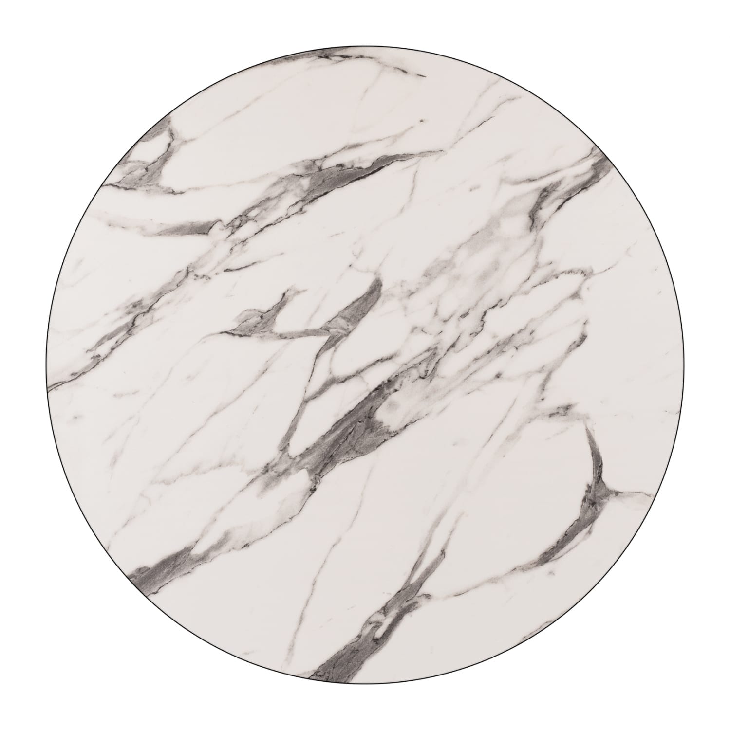 HM5841.11 ΕΠΙΦΑΝΕΙΑ ΤΡΑΠΕΖΙΟΥ HPL HM5841.11 MARBLE WHITE-GREY Φ60 εκ. ΠΑΧΟΥΣ 12mm. - Image 1