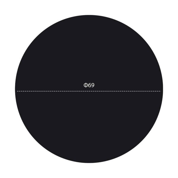 ΕΠΙΦΑΝΕΙΑ ΤΡΑΠΕΖΙΟΥ HPL HM5842.01 ΜΑΥΡΗ Φ69 εκ. ΠΑΧΟΥΣ 12mm. - Image 2