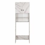 ΕΠΙΠΛΟ ΠΛΥΝΤΗΡΙΟΥ ΜΕ ΡΑΦΙΑ&ΝΤΟΥΛΑΠΙ TERRY ΛΕΥΚΟ ΜΑΡΜΑΡΟ ΕΦΕ HM9122.12 64Χ29Χ181Υεκ. - Image 4