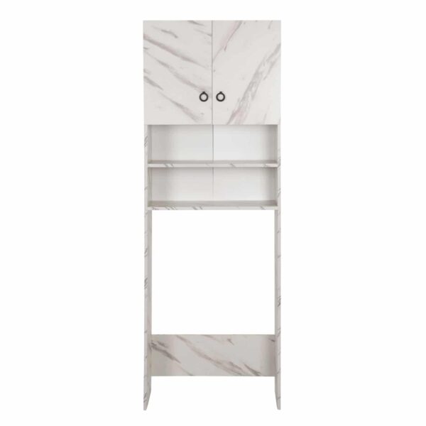 ΕΠΙΠΛΟ ΠΛΥΝΤΗΡΙΟΥ ΜΕ ΡΑΦΙΑ&ΝΤΟΥΛΑΠΙ TERRY ΛΕΥΚΟ ΜΑΡΜΑΡΟ ΕΦΕ HM9122.12 64Χ29Χ181Υεκ. - Image 4