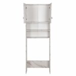 ΕΠΙΠΛΟ ΠΛΥΝΤΗΡΙΟΥ ΜΕ ΡΑΦΙΑ&ΝΤΟΥΛΑΠΙ TERRY ΛΕΥΚΟ ΜΑΡΜΑΡΟ ΕΦΕ HM9122.12 64Χ29Χ181Υεκ. - Image 5