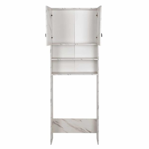 ΕΠΙΠΛΟ ΠΛΥΝΤΗΡΙΟΥ ΜΕ ΡΑΦΙΑ&ΝΤΟΥΛΑΠΙ TERRY ΛΕΥΚΟ ΜΑΡΜΑΡΟ ΕΦΕ HM9122.12 64Χ29Χ181Υεκ. - Image 5