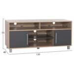 ΕΠΙΠΛΟ ΤΗΛΕΟΡΑΣΗΣ DANNA ΜΕΛΑΜΙΝΗΣ HM2202.04 SONAMA-ΓΚΡΙ 120x40x55 εκ. - Image 2