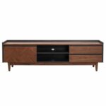 ΕΠΙΠΛΟ ΤΗΛΕΟΡΑΣΗΣ VEEN HM9741 MDF ΜΕ ΚΑΠΛΑΜΑ ΚΑΡΥΔΙΑΣ-ΚΑΡΥΔΙ&ΣΚΟΥΡΟ ΓΚΡΙ 170x40x50Υ - Image 4