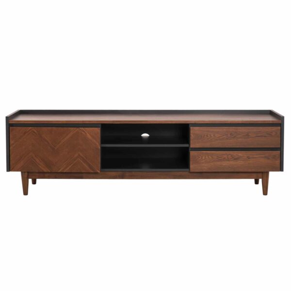 ΕΠΙΠΛΟ ΤΗΛΕΟΡΑΣΗΣ VEEN HM9741 MDF ΜΕ ΚΑΠΛΑΜΑ ΚΑΡΥΔΙΑΣ-ΚΑΡΥΔΙ&ΣΚΟΥΡΟ ΓΚΡΙ 170x40x50Υ - Image 4