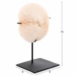 ΕΠΙΤΡΑΠΕΖΙΟ ΔΙΑΚΟΣΜΗΤΙΚΟ HM4273 ΚΟΡΑΛΙ ΣΕ ΦΥΣΙΚΟ-ΜΑΥΡΗ ΜΕΤΑΛΛΙΚΗ ΒΑΣΗ 8x8x16Υ εκ. - Image 2