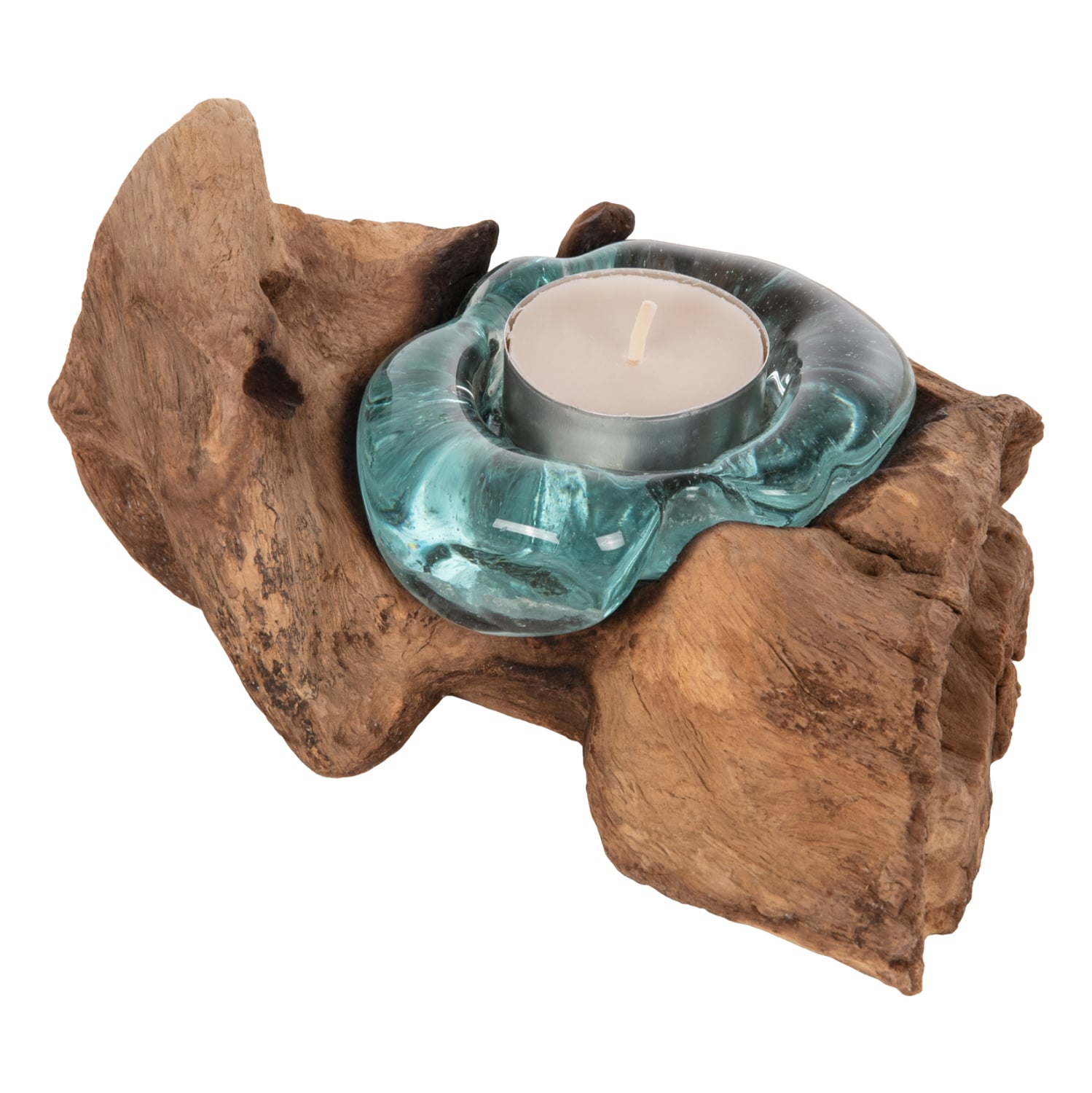 HM4283 ΕΠΙΤΡΑΠΕΖΙΟ ΔΙΑΚΟΣΜΗΤΙΚΟ ΓΙΑ ΚΕΡΙ (1 ΘΕΣH) HM4283 ΜΑΣΙΦ ΞΥΛΟ ΤΕΑΚ & ΓΥΑΛΙ-ΦΥΣΙΚΟ - Image 1