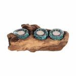 ΕΠΙΤΡΑΠΕΖΙΟ ΔΙΑΚΟΣΜΗΤΙΚΟ ΓΙΑ ΚΕΡΙΑ 3 ΘΕΣΕΩΝ HM4282 ΜΑΣΙΦ ΞΥΛΟ ΤΕΑΚ & ΓΥΑΛΙ-ΦΥΣΙΚΟ - Image 3