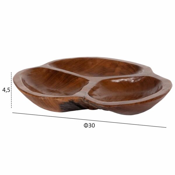 ΕΠΙΤΡΑΠΕΖΙΟ ΔΙΑΚΟΣΜΗΤΙΚΟ ΜΠΟΛ ΞΗΡΩΝ ΚΑΡΠΩΝ HM4272 ΞΥΛΟ ΤΕΑΚ Φ30x4,5Yεκ. - Image 2