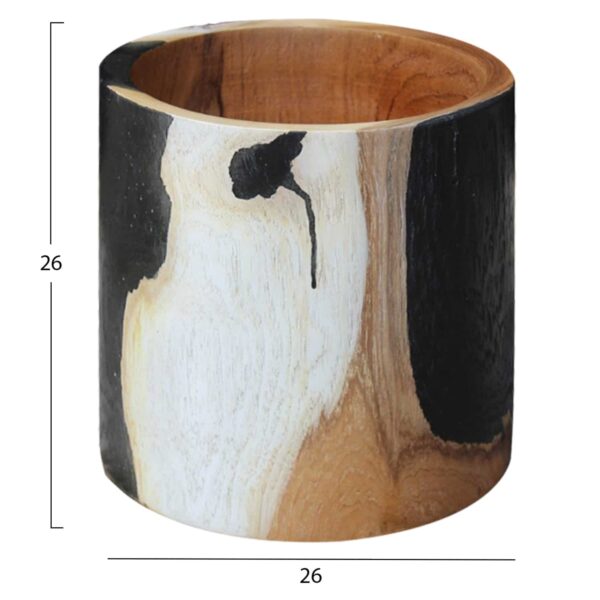 ΕΠΙΤΡΑΠΕΖΙΟ ΚΥΛΙΝΔΡΙΚΟ ΔΙΑΚΟΣΜΗΤΙΚΟ BAZO ΑΠΟ ΞΥΛΟ ΤΕΑΚ Φ26x26Yεκ.HM7727 - Image 2