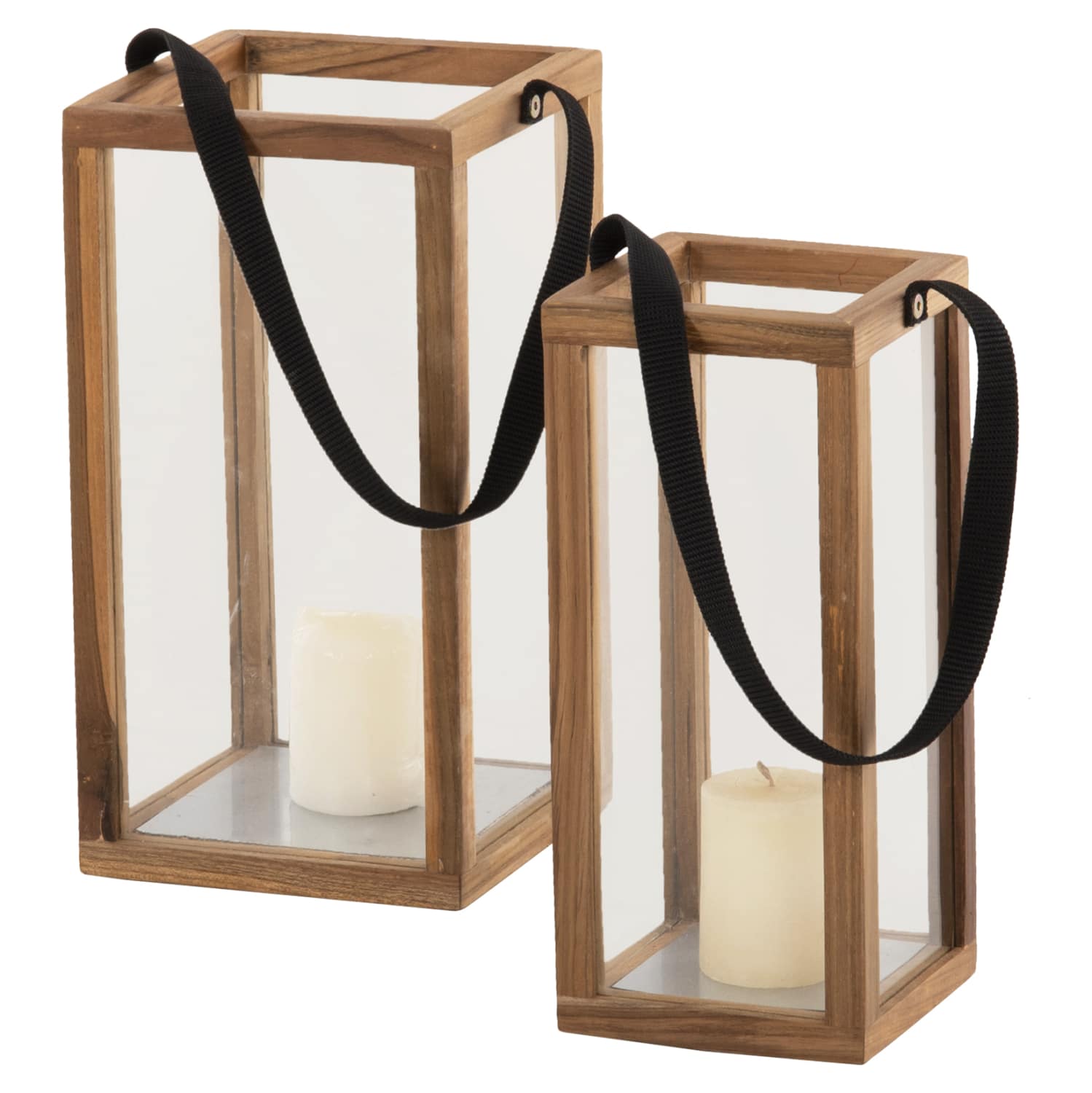 HM4280 ΦΑΝΑΡΙΑ ΓΙΑ ΚΕΡΙΑ ΜΕ ΧΕΡΟΥΛΙA KAI ΓΥΑΛΙ HM4280 ΞΥΛΟ ΤΕΑΚ ΣΕ ΦΥΣΙΚΟ 21x21x40-70Υ εκ. - Image 1