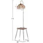 ΦΩΤΙΣΤΙΚΟ ΔΑΠΕΔΟΥ HM7949.01 ΤΡΑΠΕΖΑΚΙ ΜΕΛΑΜΙΝΗΣ ΚΑΡΥΔΙ-ΚΑΠΕΛΟ ΜΠΕΖ 40x40x173Yεκ. - Image 2