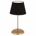 ΦΩΤΙΣΤΙΚΟ ΕΠΙΤΡΑΠΕΖΙΟ ΜΕΤΑΛΛΙΚΟ ΧΡΥΣΟ ΜΕ ΜΑΥΡΟ ΚΑΠΕΛΟ HM7569.02 25x50Υ εκ.