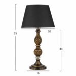 ΦΩΤΙΣΤΙΚΟ ΕΠΙΤΡΑΠΕΖΙΟ ΣΚΑΛΙΣΤΗ ΚΟΛΩΝΑ ΧΡΥΣΗ ΠΑΤΙΝΑ Φ30x55Y εκ.HM7665.02 - Image 2