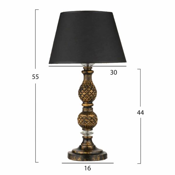 ΦΩΤΙΣΤΙΚΟ ΕΠΙΤΡΑΠΕΖΙΟ ΣΚΑΛΙΣΤΗ ΚΟΛΩΝΑ ΧΡΥΣΗ ΠΑΤΙΝΑ Φ30x55Y εκ.HM7665.02 - Image 2