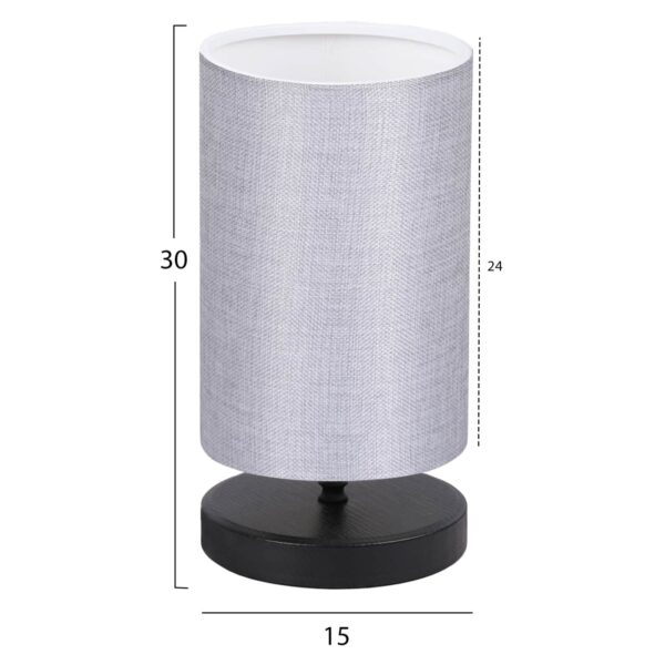 ΦΩΤΙΣΤΙΚΟ ΕΠΙΤΡΑΠΕΖΙΟ ΜΑΥΡΟ ΜΕ ΑΣΗΜΙ HM7595.03 15x30εκ. - Image 2