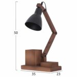 ΦΩΤΙΣΤΙΚΟ ΓΡΑΦΕΙΟΥ ΞΥΛΙΝΟ ΚΑΡΥΔΙ ΜΕ ΜΑΥΡΟ ΚΑΠΕΛΟ 23x35x50Υεκ.HM7702.01 - Image 2