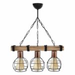 ΦΩΤΙΣΤΙΚΟ ΟΡΟΦΗΣ 3-ΦΩΤΟ ΜΕ ΞΥΛΟ ΚΑΙ ΜΕΤΑΛΛΙΚΑ ΠΛΕΓΜΑΤΑ 50x16x65Yεκ.HM7682.01 - Image 3