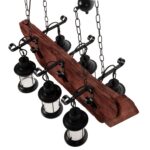 ΦΩΤΙΣΤΙΚΟ ΟΡΟΦΗΣ 6-ΦΩΤΟ ΚΡΕΜΑΣΤΟ HM4117 ΞΥΛΟ-ΜΕΤΑΛΛΟ-ΓΥΑΛΙ 116Υεκ - Image 5