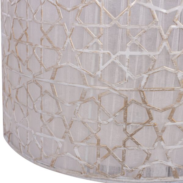 ΦΩΤΙΣΤΙΚΟ ΟΡΟΦΗΣ ΑΣΠΡΟ ΚΑΠΕΛΟ ΜΕ ΦΟΥΝΤΑ ΚΑΙ ΧΡΥΣΕΣ ΛΕΠΤΟΜΕΡΕΙΕΣ Φ40x90Yεκ.HM7647.02 - Image 3