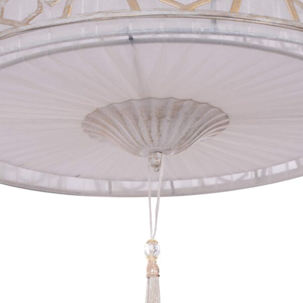 ΦΩΤΙΣΤΙΚΟ ΟΡΟΦΗΣ ΑΣΠΡΟ ΚΑΠΕΛΟ ΜΕ ΦΟΥΝΤΑ ΚΑΙ ΧΡΥΣΕΣ ΛΕΠΤΟΜΕΡΕΙΕΣ Φ40x90Yεκ.HM7647.02 - Image 6