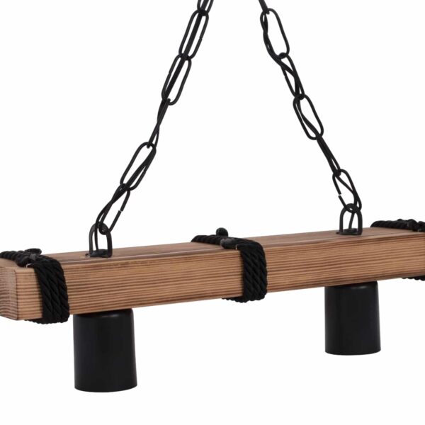 ΦΩΤΙΣΤΙΚΟ ΟΡΟΦΗΣ ΔΙΦΩΤΟ ΜΕ ΑΛΥΣΙΔΑ ΚΑΙ ΞΥΛΟ 40x10x45Y εκ.HM7698.01 - Image 5