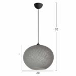 ΦΩΤΙΣΤΙΚΟ ΟΡΟΦΗΣ ΕΣΩΤΕΡΙΚΟΥ ΧΩΡΟΥ ΓΚΡΙ Φ20Χ70Υεκ. HM7626.01 - Image 2