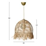 ΦΩΤΙΣΤΙΚΟ ΟΡΟΦΗΣ ΕΣΩΤΕΡΙΚΟΥ ΧΩΡΟΥ ΚΡΕΜΑΣΤΟ HM7371 ΑΠΟ ΞΥΛΟ ΚΑΙ BAMBOO ΦΥΣΙΚΟ 30x30x80Υ εκ. - Image 2