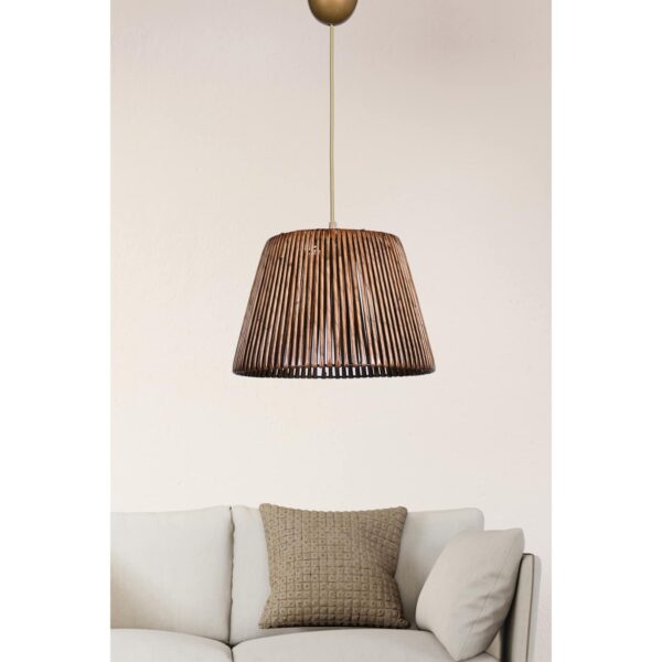 ΦΩΤΙΣΤΙΚΟ ΟΡΟΦΗΣ ΕΣΩΤΕΡΙΚΟΥ ΧΩΡΟΥ ΚΡΕΜΑΣΤΟ BAMBOO ΚΑΡΥΔΙ HM7480 30x21x70 εκ. - Image 3