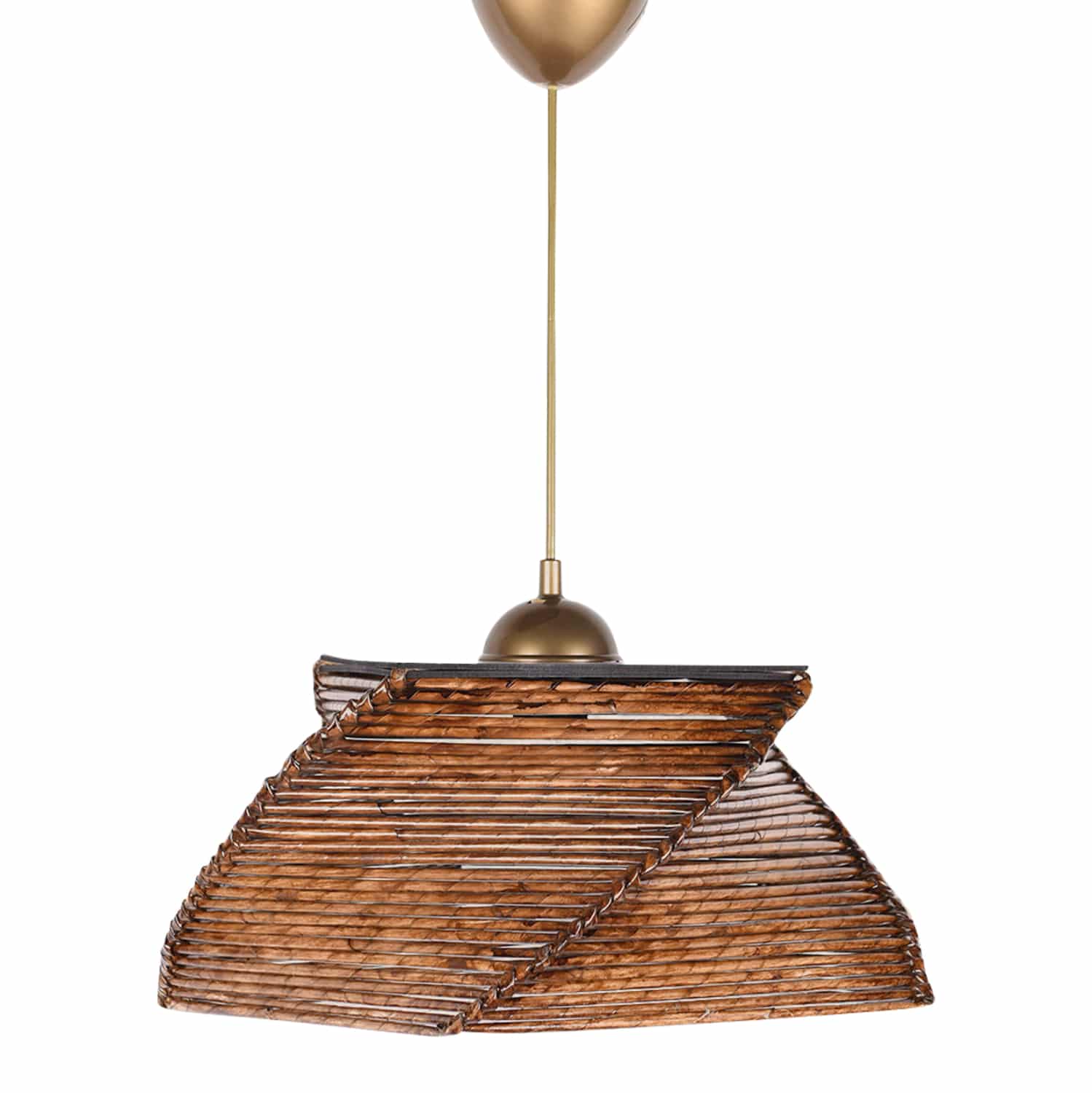 HM7358 ΦΩΤΙΣΤΙΚΟ ΟΡΟΦΗΣ ΕΣΩΤΕΡΙΚΟΥ ΧΩΡΟΥ ΚΡΕΜΑΣΤΟ HM7358 ΑΠΟ ΞΥΛΟ ΚΑΙ BAMBOO ΚΑΡΥΔΙ 36x36x65Υ εκ. - Image 1