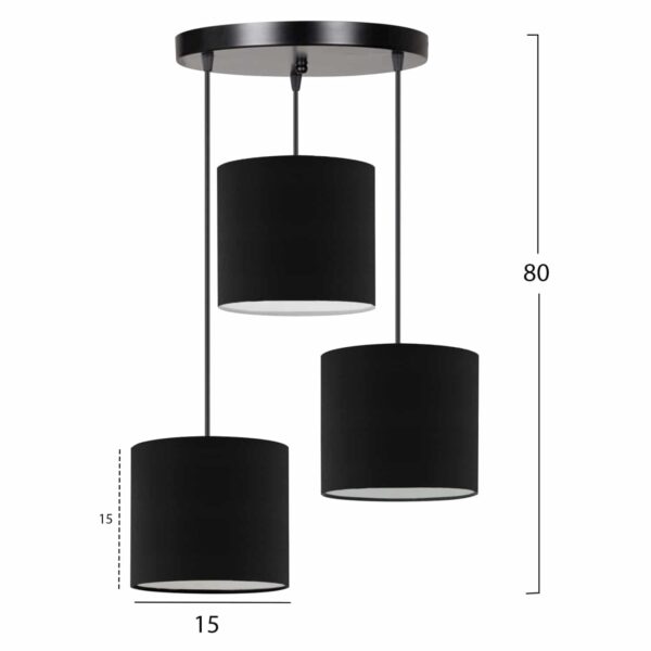 ΦΩΤΙΣΤΙΚΟ ΟΡΟΦΗΣ HM7622.02 ΜΑΥΡΟ - Image 2