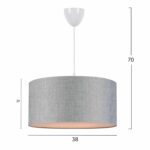 ΦΩΤΙΣΤΙΚΟ ΟΡΟΦΗΣ ΓΚΡΙ HM7620.04 - Image 2