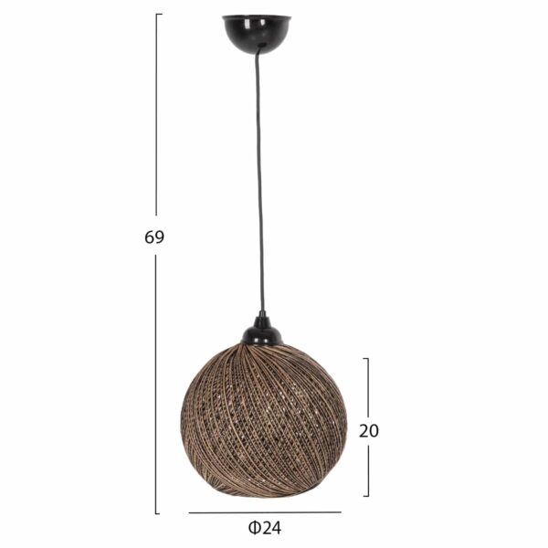 ΦΩΤΙΣΤΙΚΟ ΟΡΟΦΗΣ ΚΡΕΜΑΣΤΟ ΑΠΟ ΣΧΟΙΝΙ ΜΑΥΡΟ ΧΡΥΣΟ HM7645.03 Φ24x69Υεκ. - Image 2