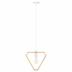 ΦΩΤΙΣΤΙΚΟ ΟΡΟΦΗΣ ΚΡΕΜΑΣΤΟ HM4069 ΤΡΙΓΩΝΟ ΞΥΛΙΝΟ-ΛΕΥΚΟ ΚΑΛΩΔΙΟ 25x28,5x126,5Υεκ.