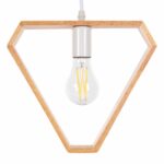 ΦΩΤΙΣΤΙΚΟ ΟΡΟΦΗΣ ΚΡΕΜΑΣΤΟ HM4069 ΤΡΙΓΩΝΟ ΞΥΛΙΝΟ-ΛΕΥΚΟ ΚΑΛΩΔΙΟ 25x28,5x126,5Υεκ. - Image 3