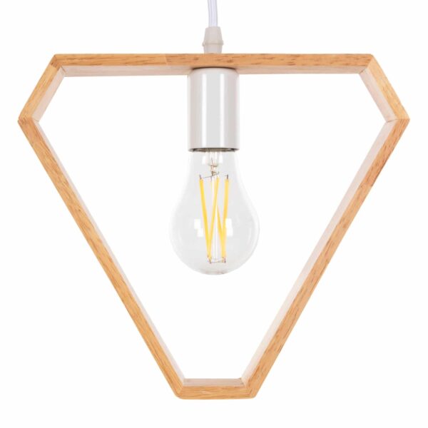 ΦΩΤΙΣΤΙΚΟ ΟΡΟΦΗΣ ΚΡΕΜΑΣΤΟ HM4069 ΤΡΙΓΩΝΟ ΞΥΛΙΝΟ-ΛΕΥΚΟ ΚΑΛΩΔΙΟ 25x28,5x126,5Υεκ. - Image 3