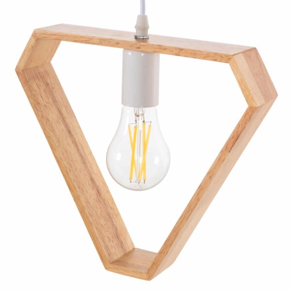 ΦΩΤΙΣΤΙΚΟ ΟΡΟΦΗΣ ΚΡΕΜΑΣΤΟ HM4069 ΤΡΙΓΩΝΟ ΞΥΛΙΝΟ-ΛΕΥΚΟ ΚΑΛΩΔΙΟ 25x28,5x126,5Υεκ. - Image 4