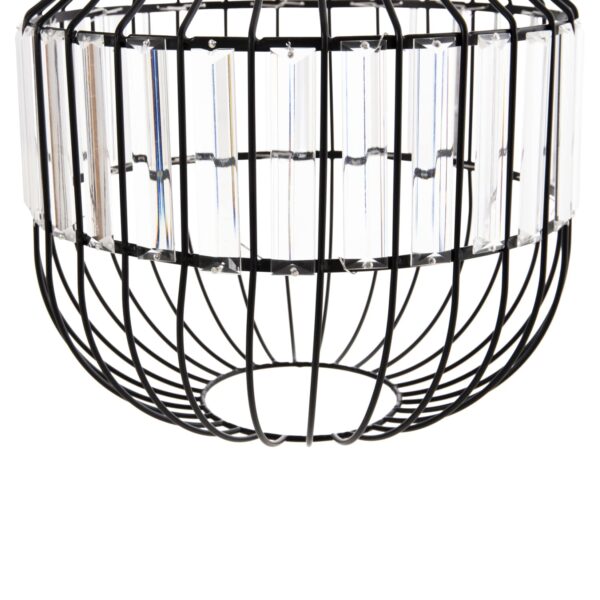 ΦΩΤΙΣΤΙΚΟ ΟΡΟΦΗΣ ΚΡΕΜΑΣΤΟ HM4093 ΜΕΤΑΛΛΙΚΟ ΜΑΥΡΟ ΚΑΙ ΓΥΑΛΙ Φ29x38-137Yεκ. - Image 3