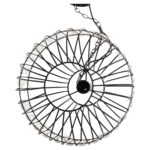 ΦΩΤΙΣΤΙΚΟ ΟΡΟΦΗΣ ΚΡΕΜΑΣΤΟ HM4093 ΜΕΤΑΛΛΙΚΟ ΜΑΥΡΟ ΚΑΙ ΓΥΑΛΙ Φ29x38-137Yεκ. - Image 6