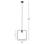 ΦΩΤΙΣΤΙΚΟ ΟΡΟΦΗΣ ΚΡΕΜΑΣΤΟ HM4095 ΜΑΥΡΟ ΜΕΤΑΛΛΙΚΟ 33x33x134Y εκ. - Image 2