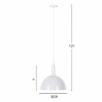 ΦΩΤΙΣΤΙΚΟ ΟΡΟΦΗΣ ΚΡΕΜΑΣΤΟ HM4111 ΛΕΥΚΗ ΜΕΤΑΛΛΙΚΗ ΚΑΜΠΑΝΑ Φ29,5Χ119Υεκ - Image 2