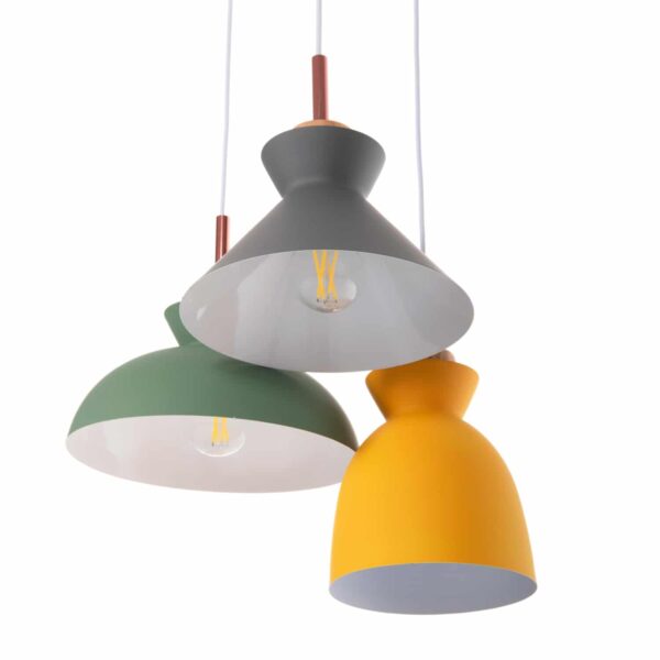 ΦΩΤΙΣΤΙΚΟ ΟΡΟΦΗΣ ΚΡΕΜΑΣΤΟ HM4141 3-ΦΩΤΟ ΜΕΤΑΛΛΟ-ΞΥΛΟ ΠΟΛΥΧΡΩΜΟ 105Υεκ. - Image 6