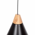 ΦΩΤΙΣΤΙΚΟ ΟΡΟΦΗΣ ΚΡΕΜΑΣΤΟ HM4148 ΜΑΥΡΟ ΜΕΤΑΛΛΙΚΟ ΚΑΠΕΛΟ-ΞΥΛΟ Φ22x115Υ εκ. - Image 5