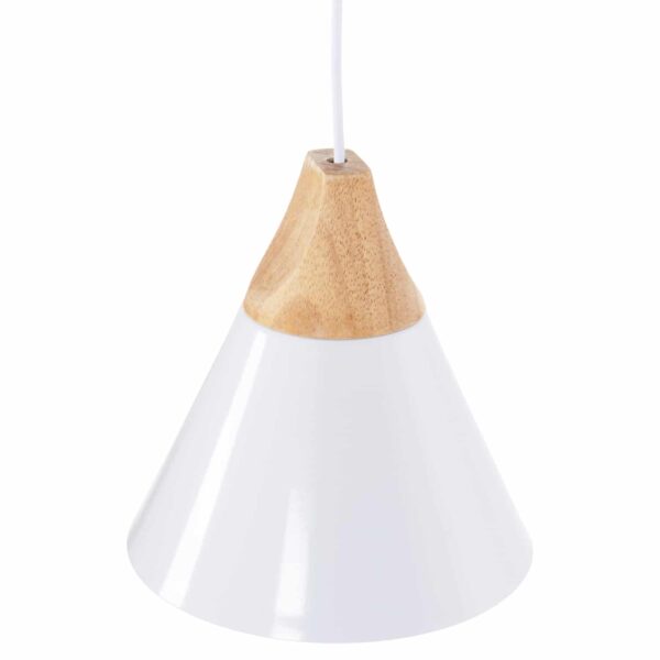 ΦΩΤΙΣΤΙΚΟ ΟΡΟΦΗΣ ΚΡΕΜΑΣΤΟ HM4149 ΛΕΥΚΟ ΜΕΤΑΛΛΙΚΟ ΚΑΠΕΛΟ-ΞΥΛΟ Φ22x115Υ εκ. - Image 4