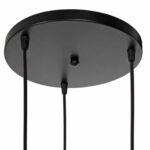 ΦΩΤΙΣΤΙΚΟ ΟΡΟΦΗΣ ΚΡΕΜΑΣΤΟ HM4182 3 ΜΑΥΡΑ ΜΕΤΑΛΛΙΚΑ ΚΑΠΕΛΑ ΠΥΡΑΜΙΔΑ Φ23x124Υεκ. - Image 6