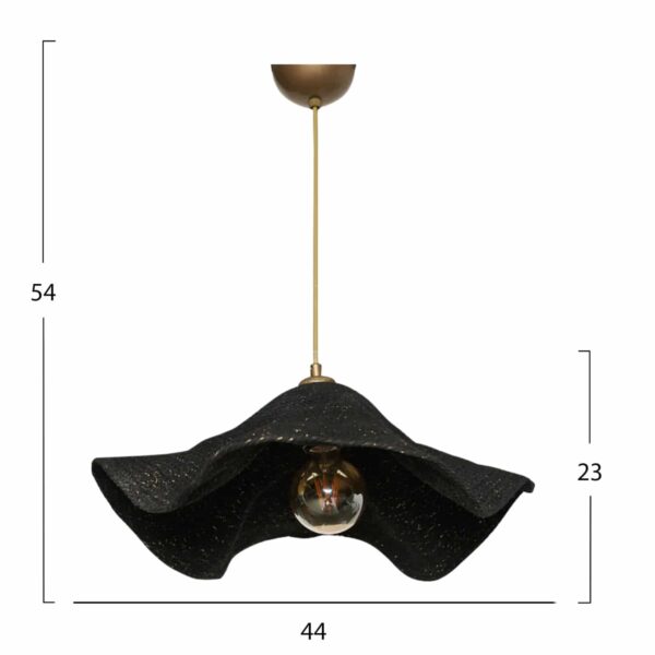 ΦΩΤΙΣΤΙΚΟ ΟΡΟΦΗΣ ΚΡΕΜΑΣΤΟ ΜΑΥΡΟ HM7649.02 Φ44x54  εκ. - Image 2