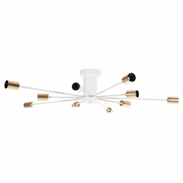 ΦΩΤΙΣΤΙΚΟ ΟΡΟΦΗΣ ΚΡΕΜΑΣΤΟ ΠΟΛΥΦΩΤΟ 10ΦΩΤΟ HM4122 ΛΕΥΚΟ ΜΕΤΑΛΛΟ 18,5Υ εκ. - Image 3