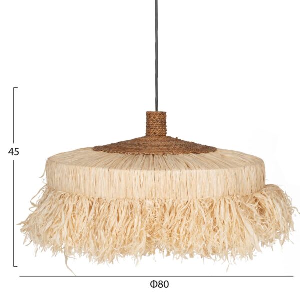 ΦΩΤΙΣΤΙΚΟ ΟΡΟΦΗΣ ΚΥΛΙΝΔΡΙΚΟ ΚΑΠΕΛΟ ΑΠΟ ΙΝΕΣ ΣΙΖΑΛ ΣΕ ΦΥΣΙΚΟ 80x80x45Υεκ.HM7790 - Image 2