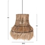 ΦΩΤΙΣΤΙΚΟ ΟΡΟΦΗΣ ΚΥΛΙΝΔΡΙΚΟ ΚΑΠΕΛΟ ΙΝΕΣ ΑΜΠΑΚΑ ΣΕ ΦΥΣΙΚΟ ΧΡΩΜΑ 40x40x50Υεκ.HM7770 - Image 2