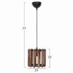 ΦΩΤΙΣΤΙΚΟ ΟΡΟΦΗΣ ΚΥΛΙΝΔΡΙΚΟ ΜΕ ΜΕΤΑΛΛΟ ΚΑΙ ΞΥΛΟ Φ23x77Y εκ.HM7704.01 - Image 2